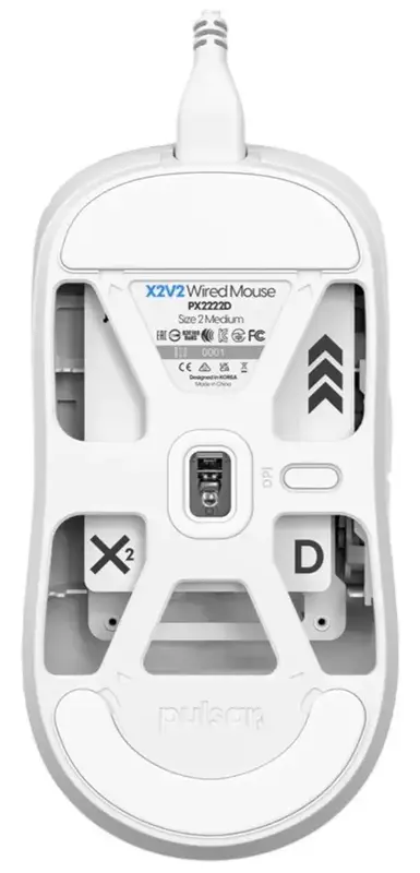 Миша дротова PULSAR X2 Medium white - фото - №3