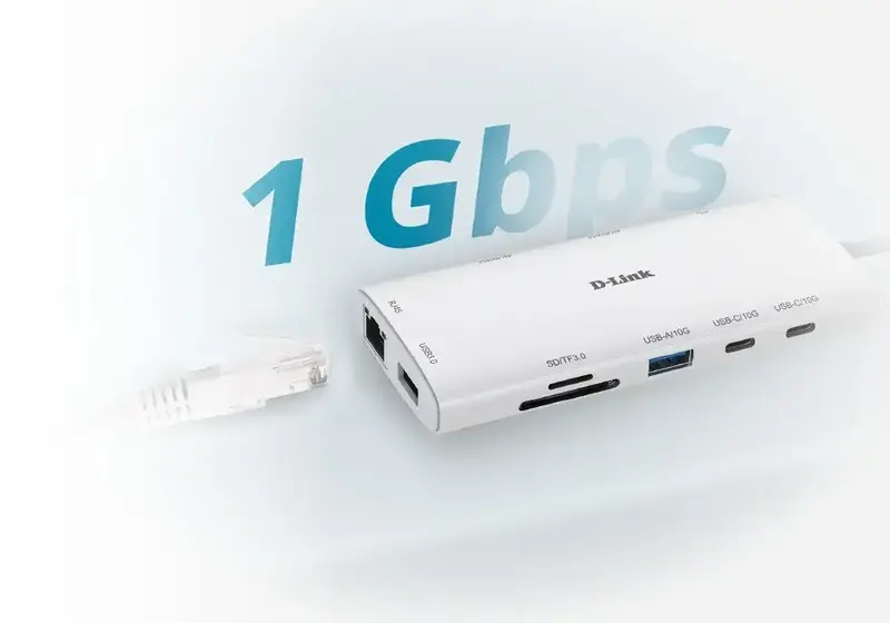 HUB USB-C D-Link DUP-A01 10in1 2xHDMI, 1xGE, 2xUSB-C, 1xUSB-A 3.1, 1xUSB-A 3.0, 1xSD, 1xmicroSD, 1xU - фото - №8
