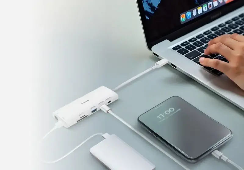 HUB USB-C D-Link DUP-A01 10in1 2xHDMI, 1xGE, 2xUSB-C, 1xUSB-A 3.1, 1xUSB-A 3.0, 1xSD, 1xmicroSD, 1xU - фото - №4