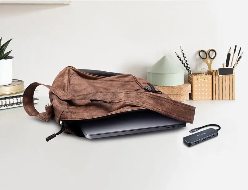 HUB USB D-Link DUB-2325 2xUSB3.0, 1xUSB TypeC, 1xSD, 1x-microSD, USB TypeC - фото - №4