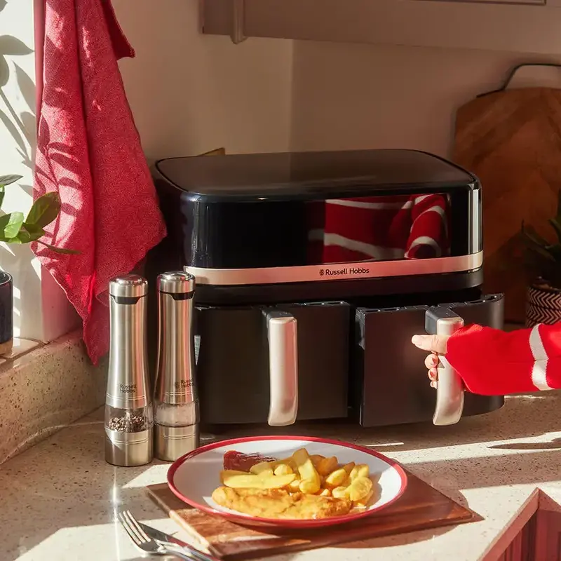 Мультипечь Russell Hobbs Satis Fry DualBaske 2800 Вт 27680-56 - фото - №11