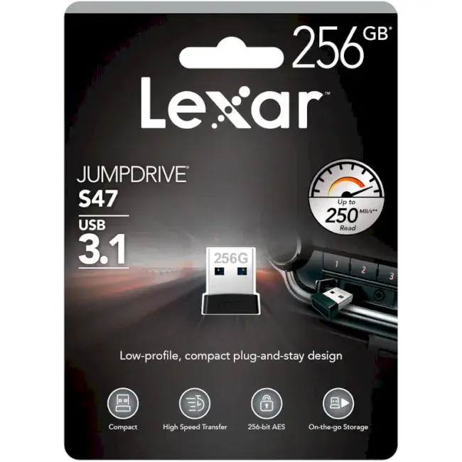 USB-Flash LEXAR USB3 256GB S47 LJDS47-256ABBK - фото - №4