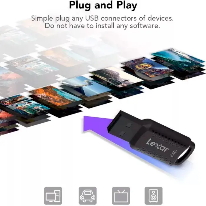 USB-Flash LEXAR USB3 64GB V400 LJDV400064G-BNBNG - фото - №6