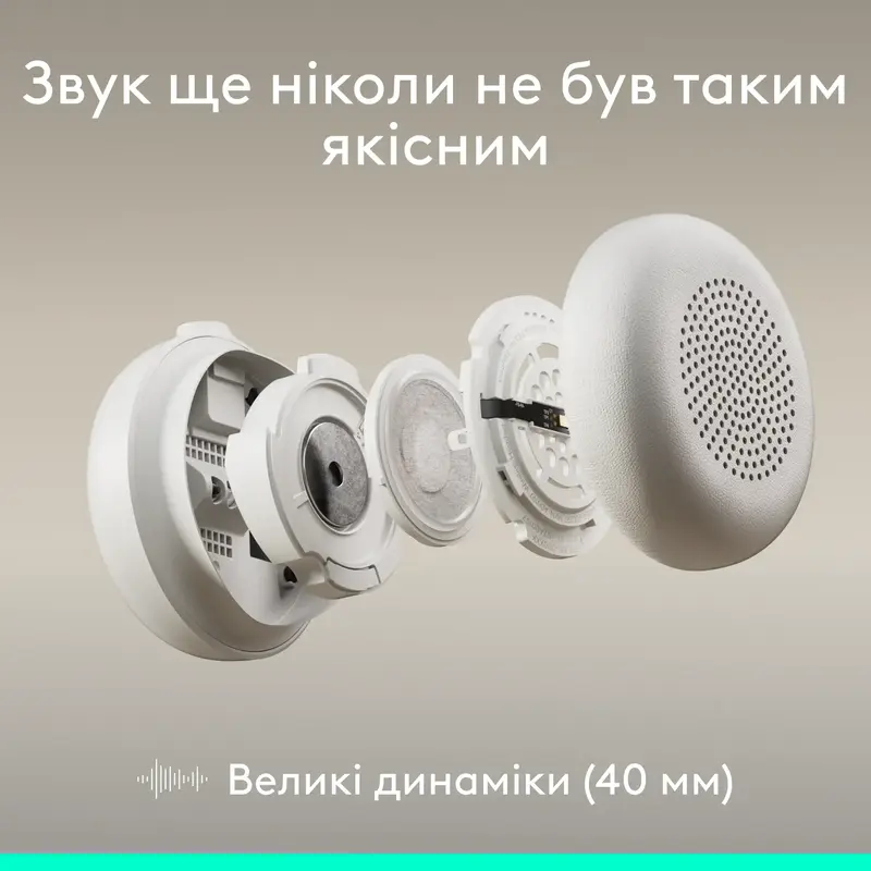 Гарнітура Logitech Zone Wired 2 Headset off-white - фото - №3