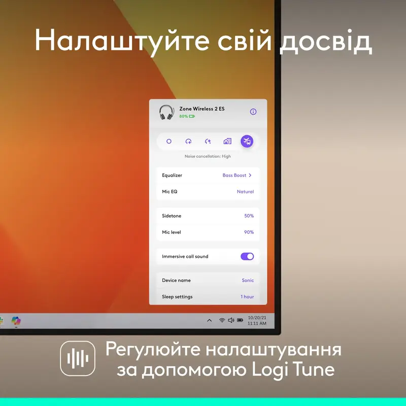 Гарнитура Logitech Zone Wireless 2 ES Headset graphite - фото - №8