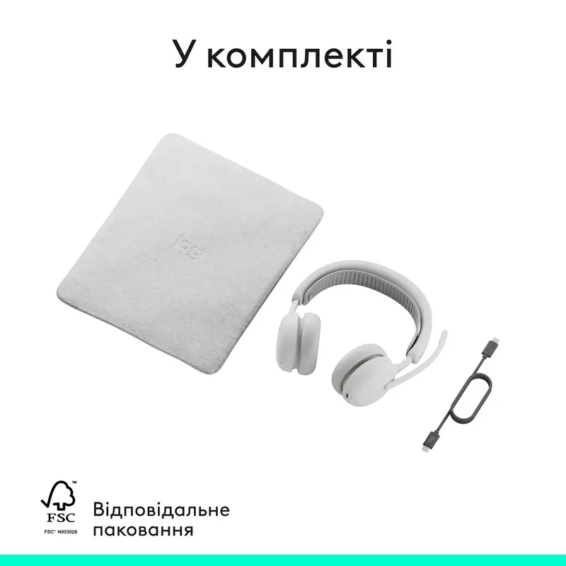 Гарнитура Logitech Zone Wireless 2 ES Headset off-white - фото - №10