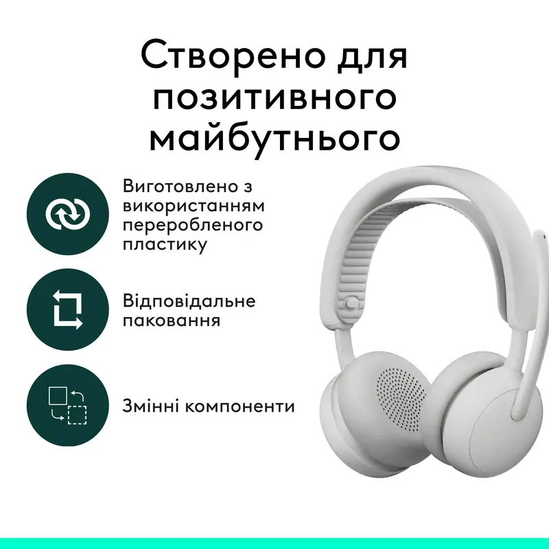 Гарнитура Logitech Zone Wireless 2 ES Headset off-white - фото - №9