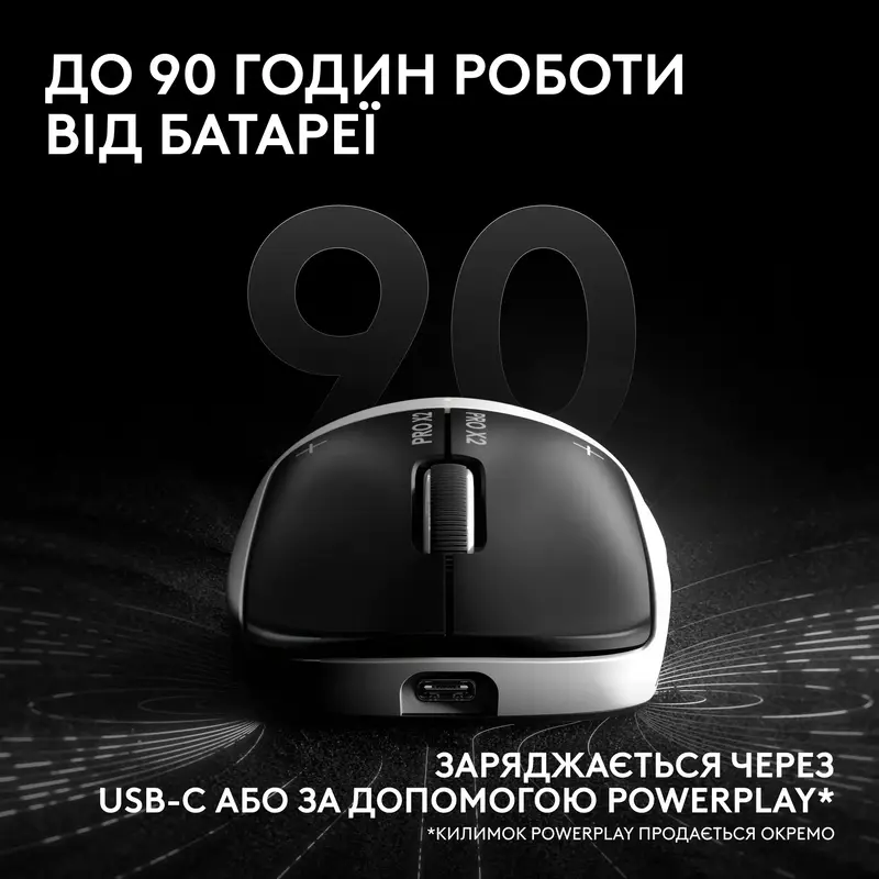 Ігрова миша Logitech G PRO X2 SUPERSTRIKE LIGHTSPEED white - фото - №12