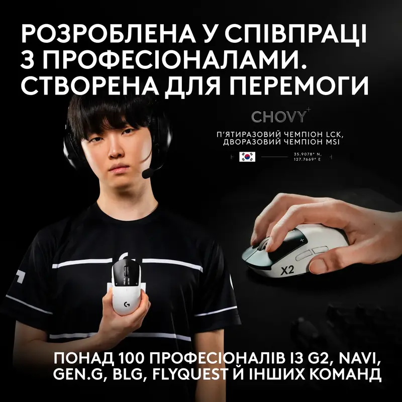 Ігрова миша Logitech G PRO X2 SUPERSTRIKE LIGHTSPEED white - фото - №10