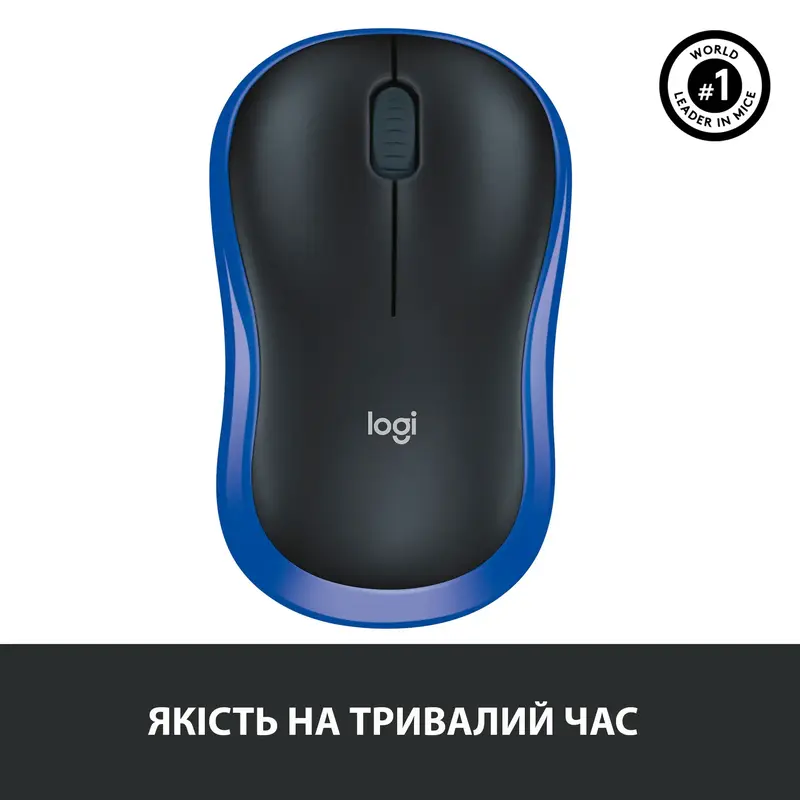 Мышь Logitech беспроводная (M185) blue - фото - №6
