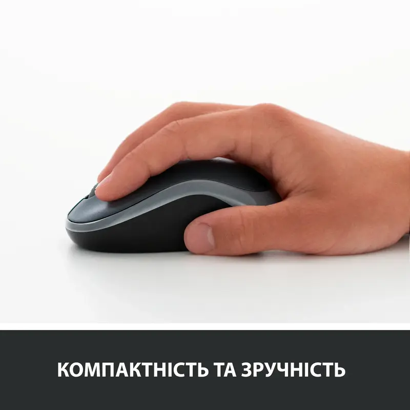 Миша Logitech бездротова (M185) red - фото - №5