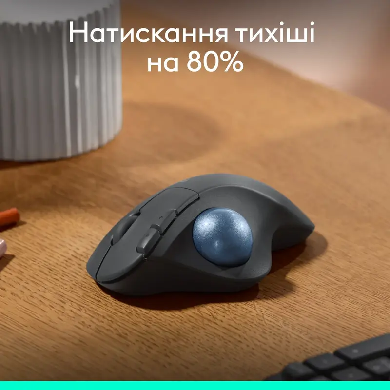 Миша Logitech бездротова MX Ergo S (M575S) graphite-blue - фото - №6