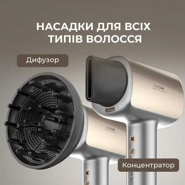 Фен CECOTEC DryGlam Nano Plasma Champagne - фото - №1