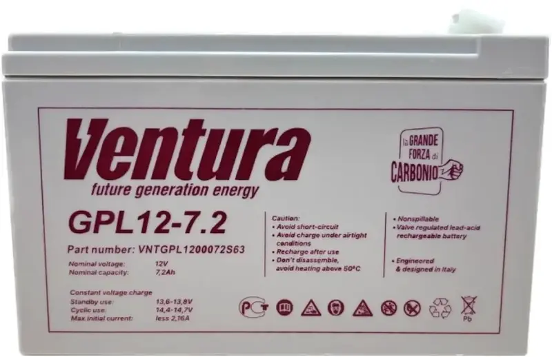 Акумулятор Ventura GPL 12-7.2 - фото - №3