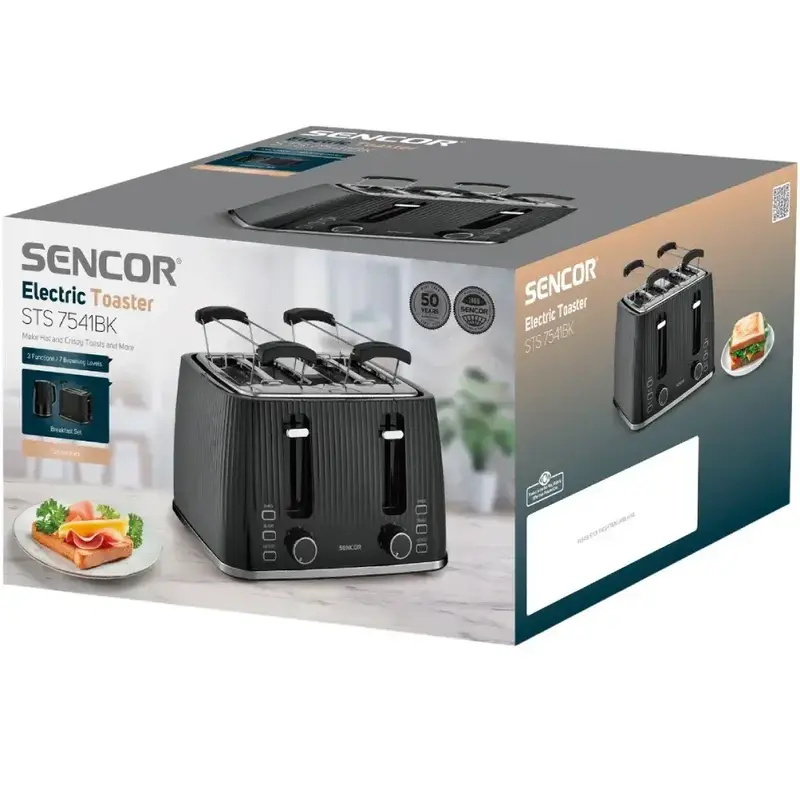 Тостер Sencor 1860Вт STS7541BK - фото - №5
