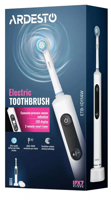 Електрична зубна щітка Ardesto White ETB-ID114W - фото - №9