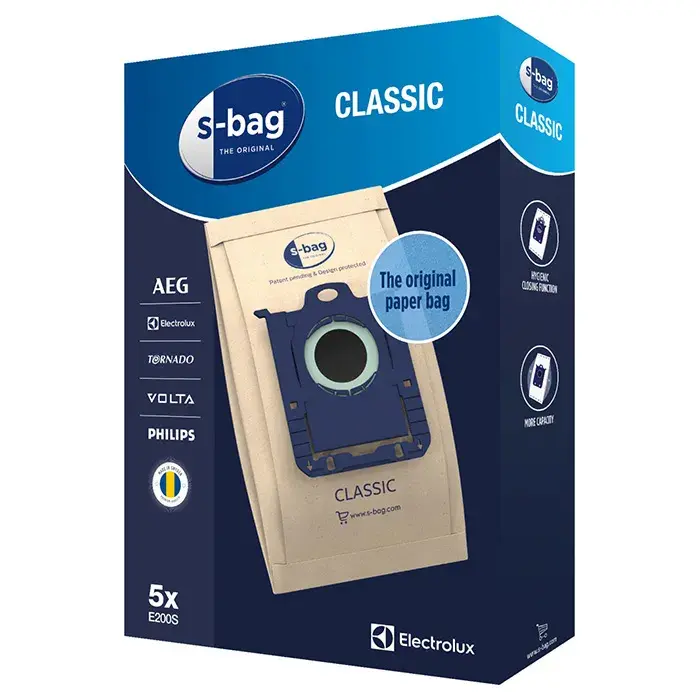 Мешок для пылесоса одноразовый S-BAG Electrolux 5 шт. E200B 900168462 - фото - №1