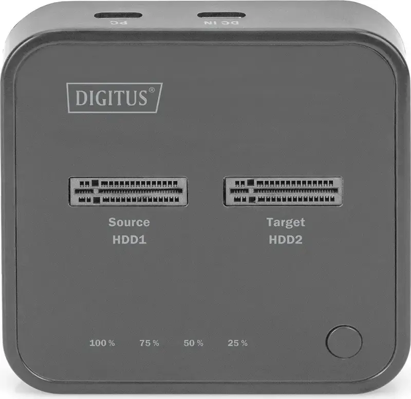 Док-станція DIGITUS Dual M.2 NVMe SSD USB Type-C 3.2 Black - фото - №1