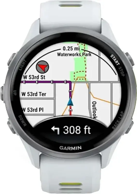 Смарт-часы GARMIN Forerunner 970, Whitestone/Amp Yellow - фото - №5