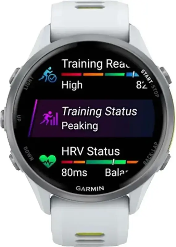 Смарт-часы GARMIN Forerunner 970, Whitestone/Amp Yellow - фото - №7