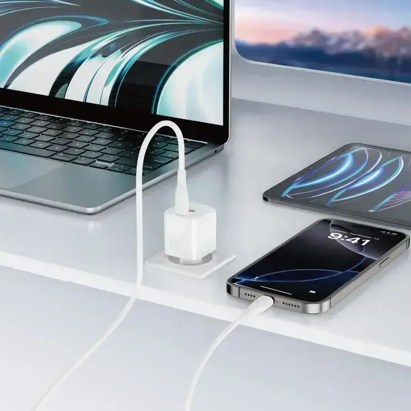 Ун.МЗП Keephone 30W USB-C + USB-A GaN чорний - фото - №3