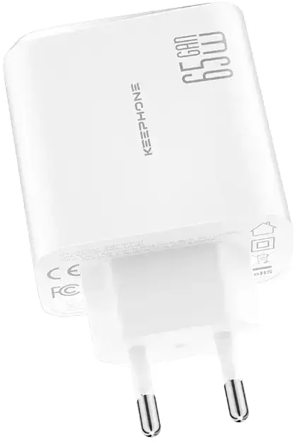 Ун.МЗП Keephone 65W 2хUSB-C + USB-A GaN білий - фото - №2