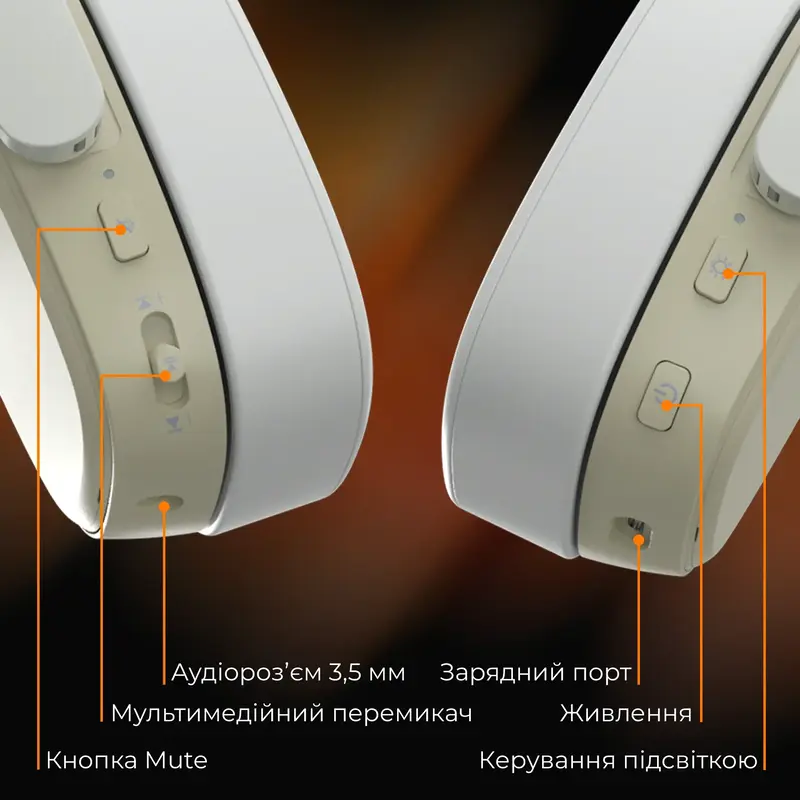 Навушники Ajazz AHM09 MAX 3-Mode Grey - фото - №9
