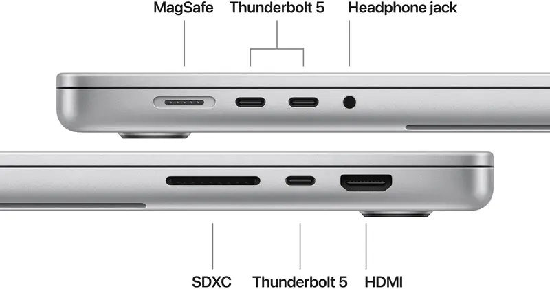 Ноутбук Apple MacBook Pro 16" Chip M5 Max 18CPU/32GPU/36RAM/2TB Silver (MGE74) 2026 - фото - №6