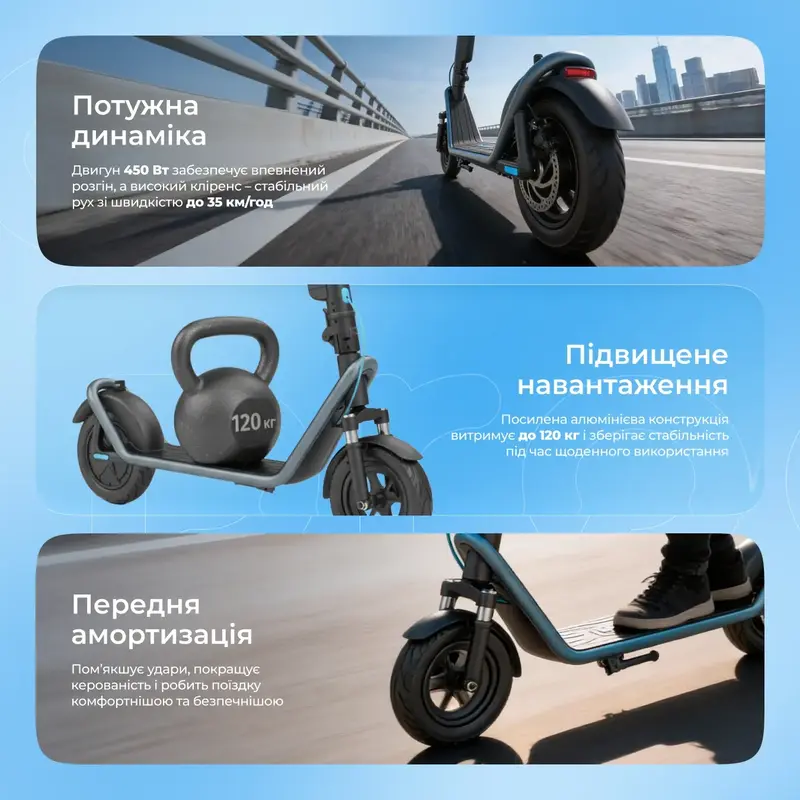 Електросамокат Proove Model Urban Plus App 450W (Black/Red) - фото - №4
