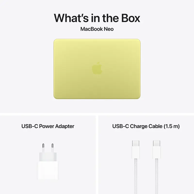 Ноутбук Apple MacBook Neo A18 Pro Chip 13" 8/256GB Citrus (MHFD4) 2026 - фото - №9