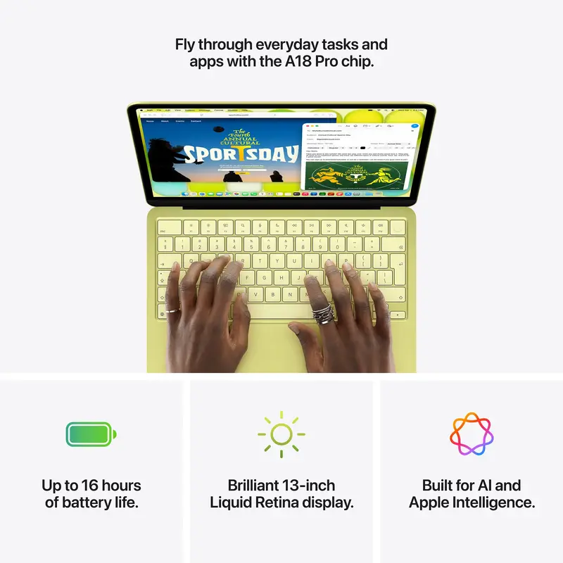 Ноутбук Apple MacBook Neo A18 Pro Chip 13" 8/512GB Touch ID Indigo (MHFG4) 2026 - фото - №8