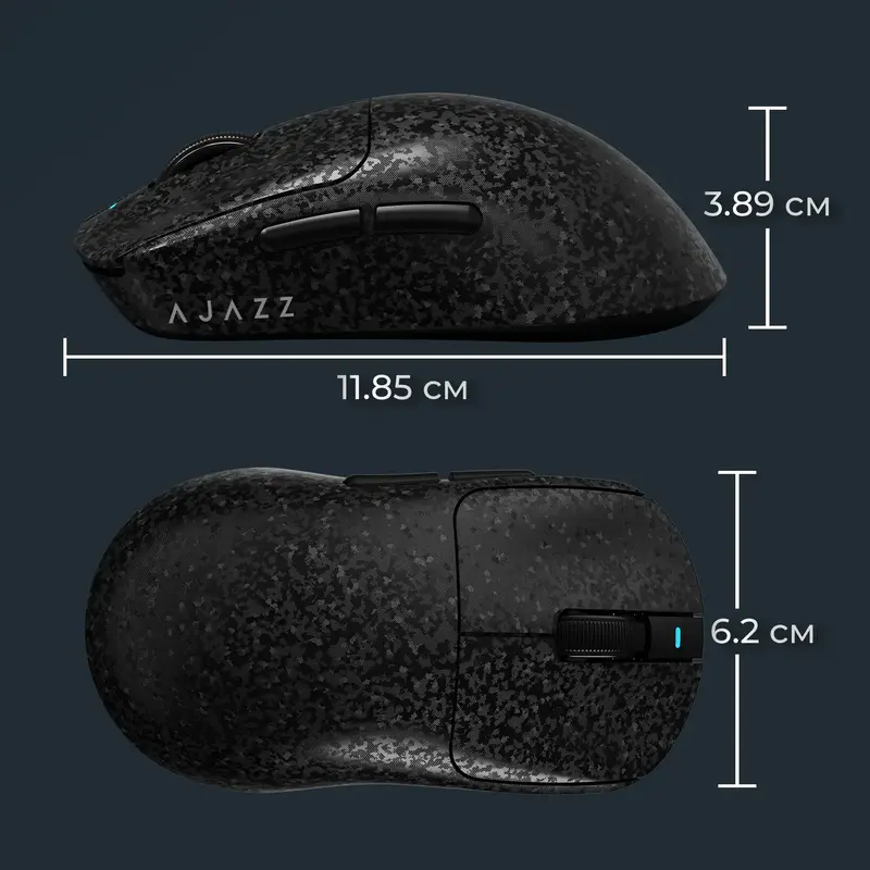 Миша Ajazz AJ199 MAX Carbon fiber Wireless Black - фото - №12