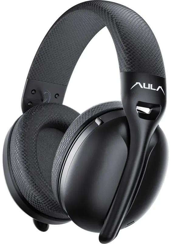 Гарнітура бездротова AULA S6 wireless headset Black - фото - №0