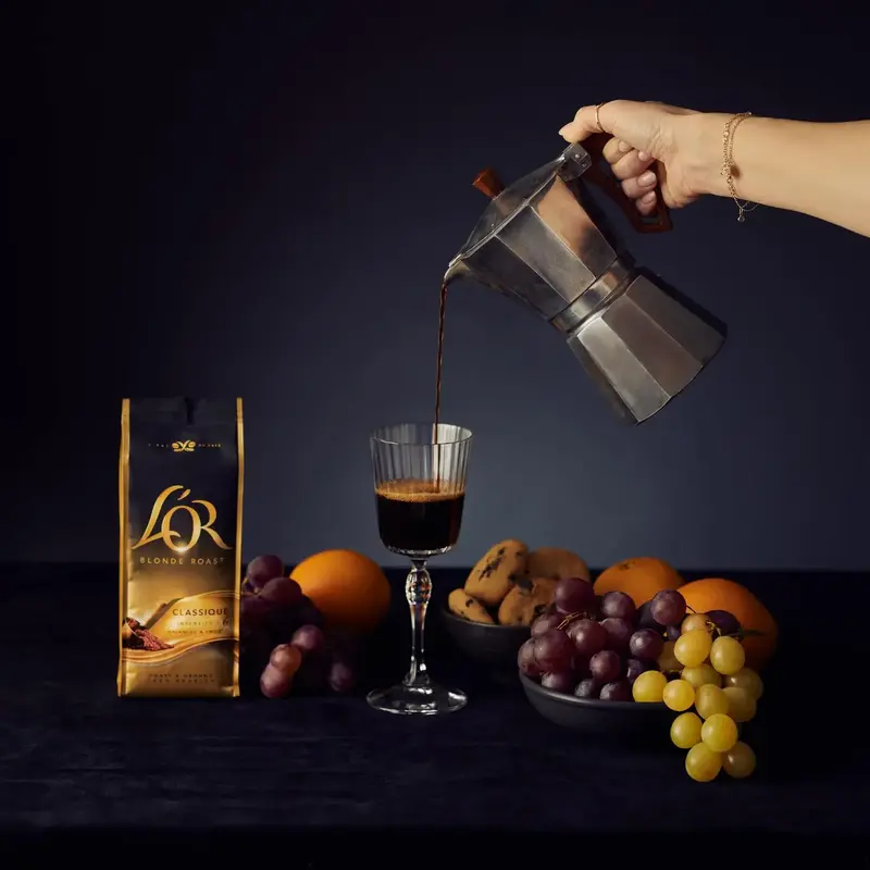 Кава L`OR зерна 500г Crema Absolute Classic купаж арабіка/робуста - фото - №3