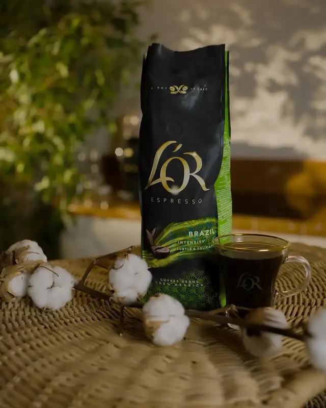 Кава L`OR зерна 500г Espresso Brazil арабіка - фото - №3