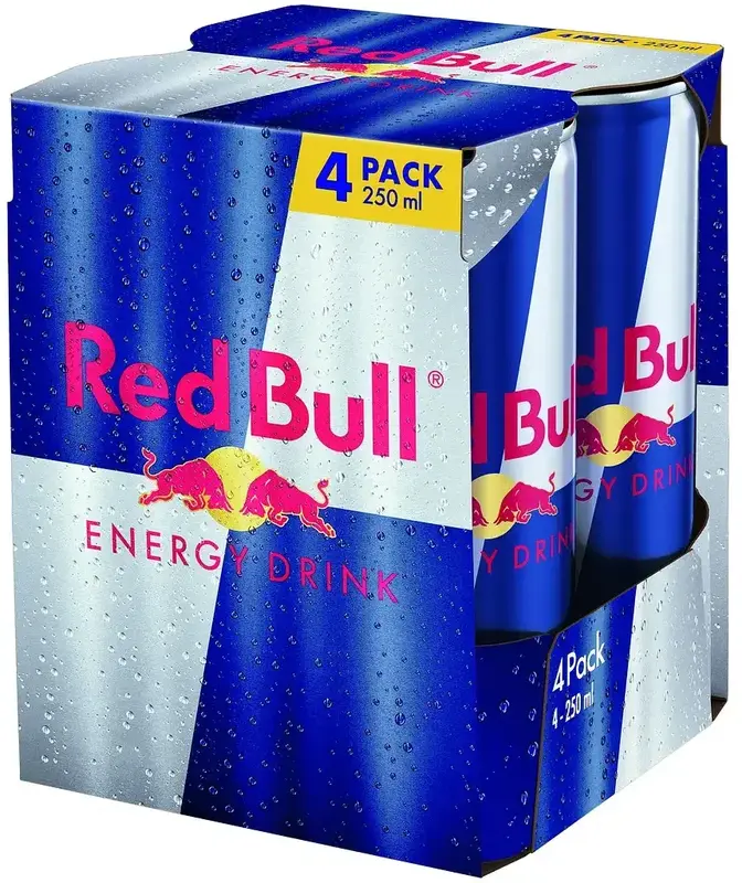 Упаковка енергетичного напою Red Bull 250 мл х 4 банки - фото - №0