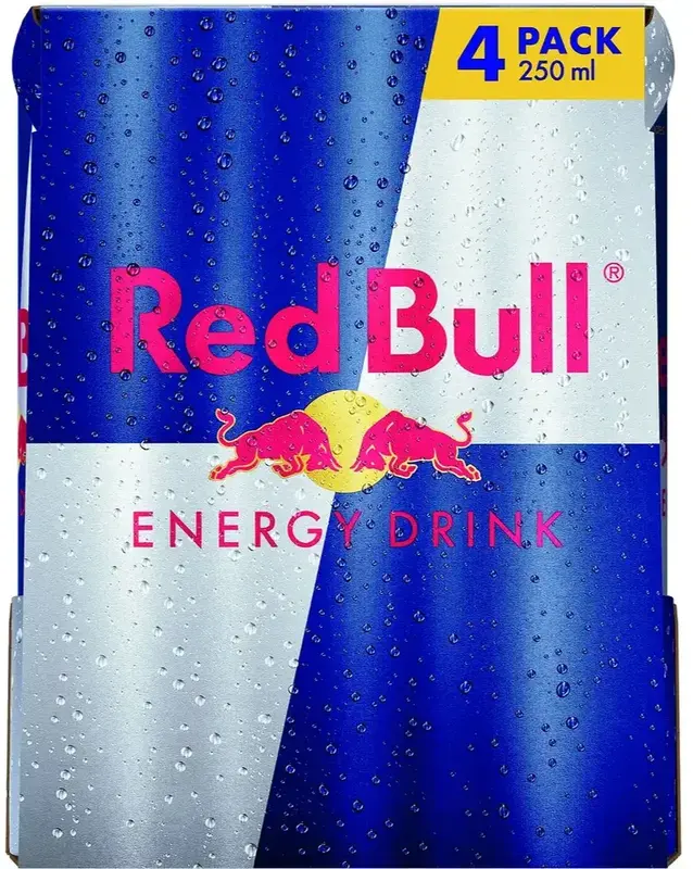 Упаковка енергетичного напою Red Bull 250 мл х 4 банки - фото - №1