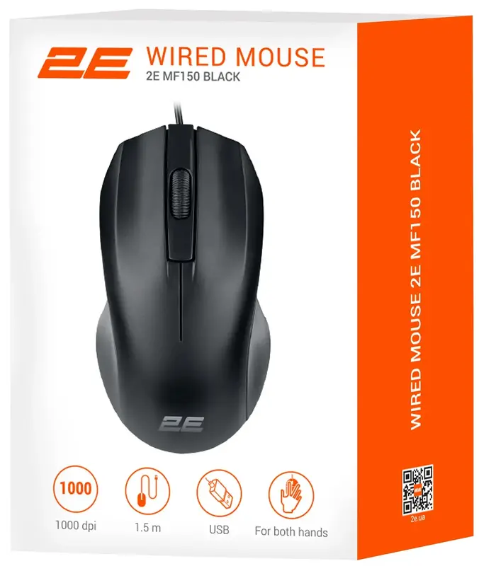 Мышь 2E MF150 USB-A, черная - фото - №4