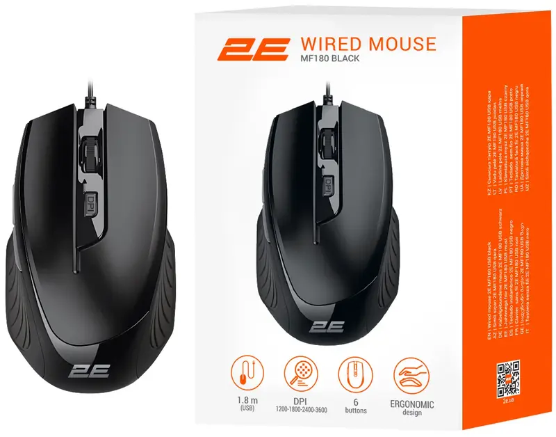 Миша 2E MF180 USB-A чорний - фото - №4