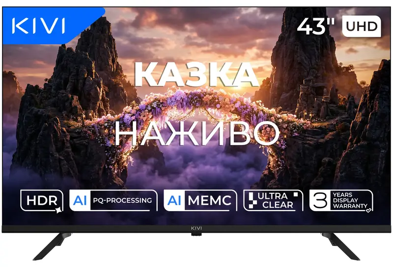 Телевізор Kivi 43U800KB - фото - №0