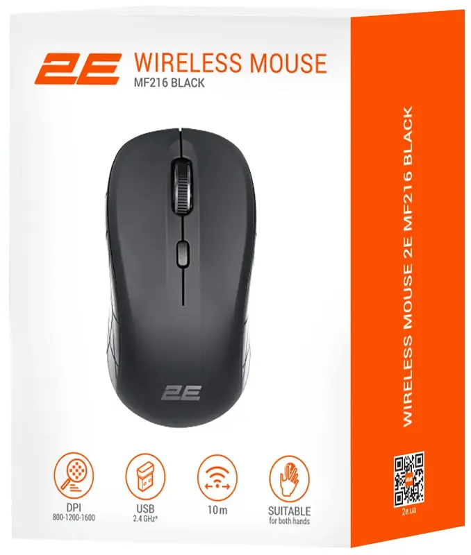 Миша 2E MF216 WL чорний - фото - №5