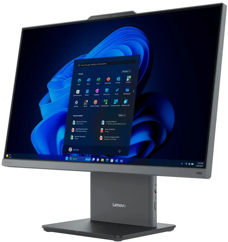 Моноблок Lenovo ThinkCentre AIO neo 50a 24 G5 Luna Grey (12SCA081UI) - фото - №2