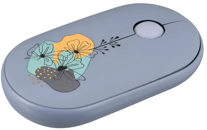 Миша 2E MF300 FLORA:MALLOW Silent WL BT синій - фото - №4