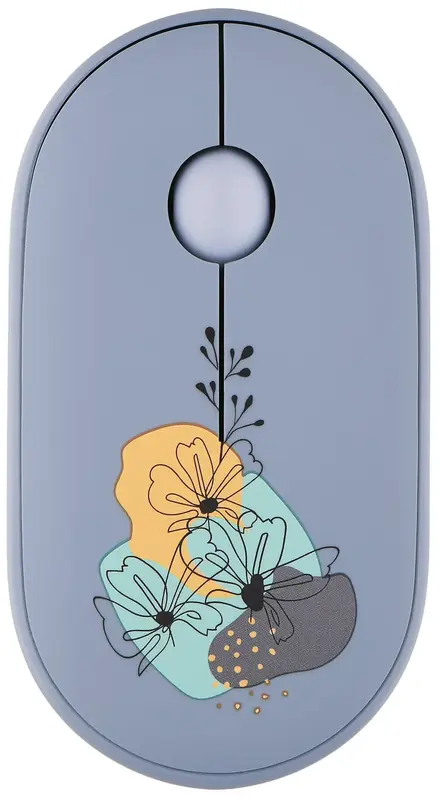 Миша 2E MF300 FLORA:MALLOW Silent WL BT синій - фото - №0