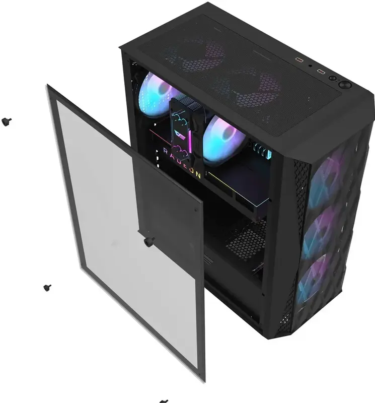 Корпус DARKFLASH DK352 (DK352 BLACK) - фото - №9