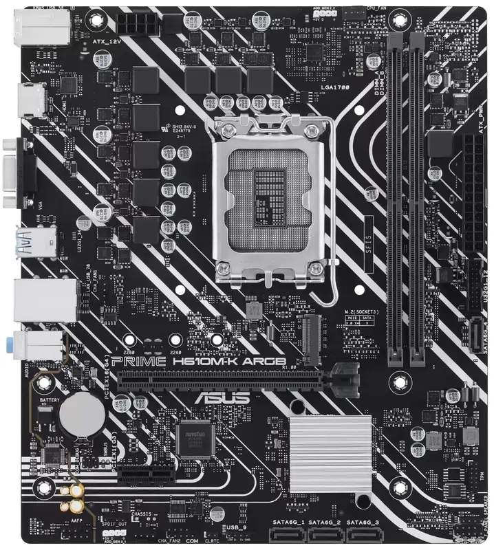 Материнська плата Asus Prime H610M-K ARGB (90MB1G90-M0EAY0) - фото - №0