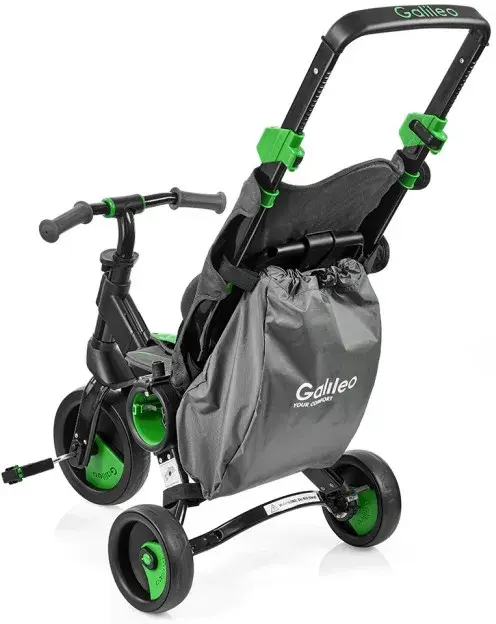 Трехколесный велосипед Galileo Strollcycle Black GB-1002-G зеленый - фото - №2