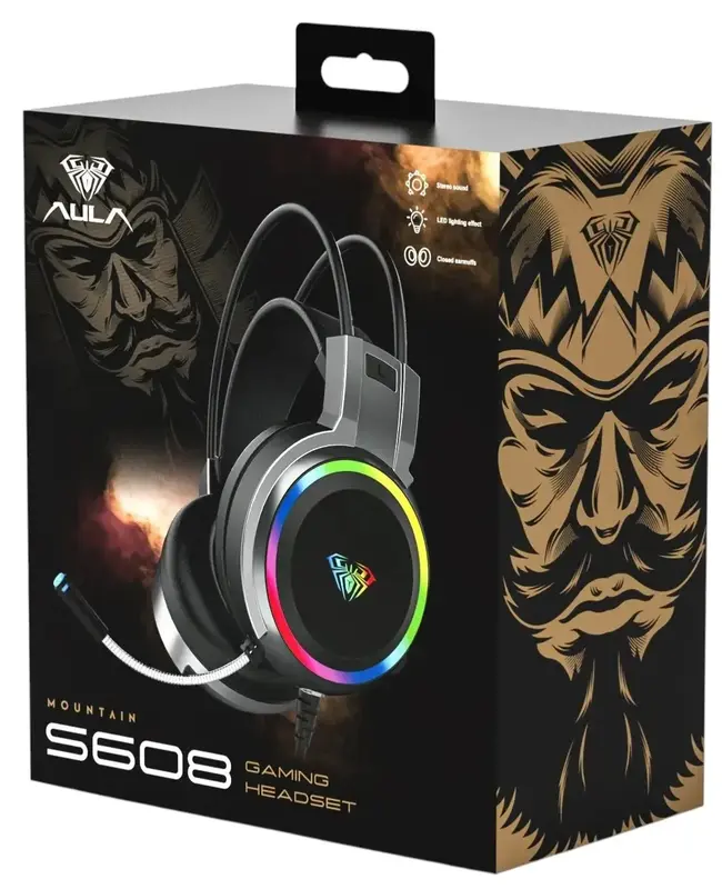 Проводная гарнитура AULA S608 Wired gaming headset - фото - №4