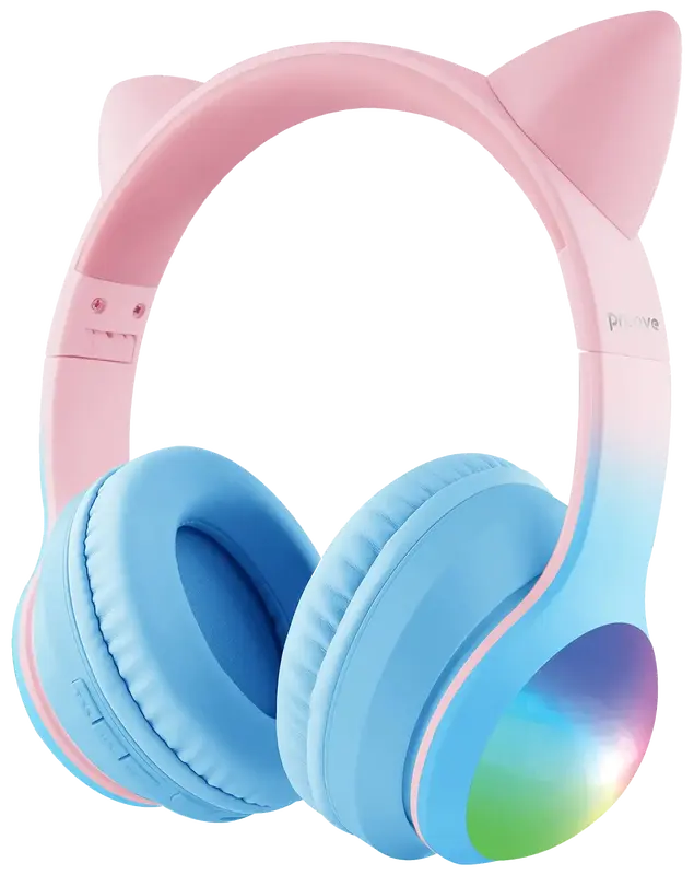 Бездротові навушники Proove Kids LumiCat (APP) blue/pink - фото - №1