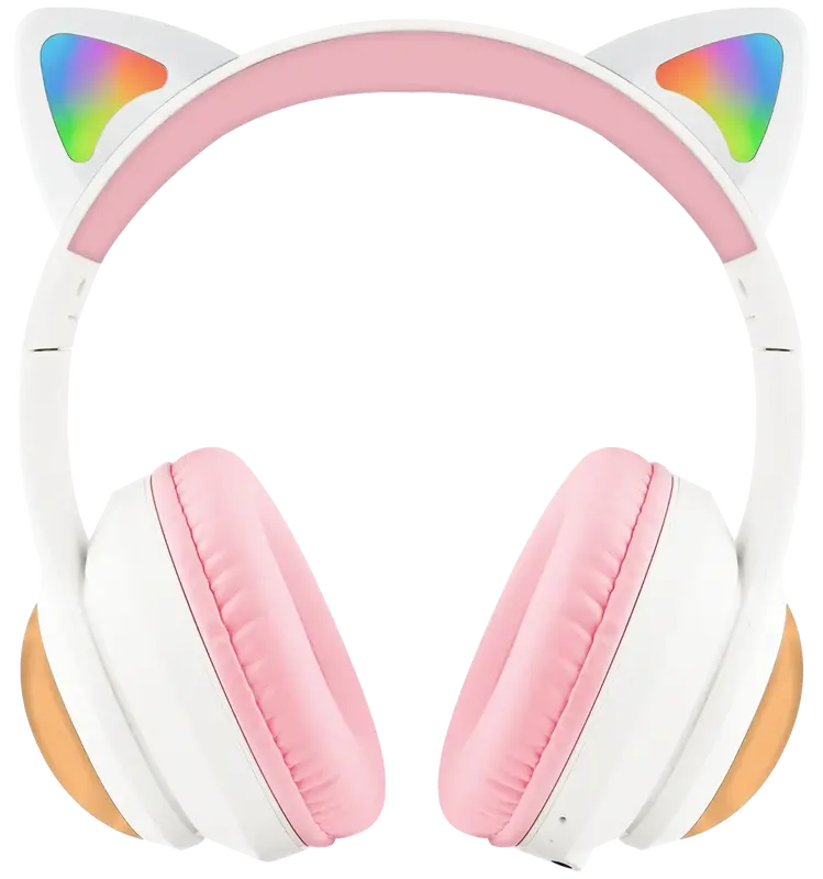 Беспроводные наушники Proove Kids LumiCat (APP) white/pink - фото - №2